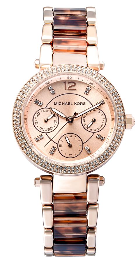 michael kors parker rose gold-tone watch|Michael Kors parker chronograph.